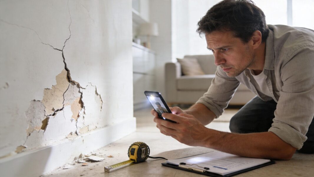 Malfaçons sur un chantier de rénovation illustrant les recours contre une entreprise du bâtiment